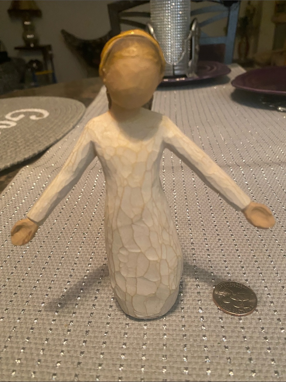 Willow Tree Cream and Tan Angel Figurine